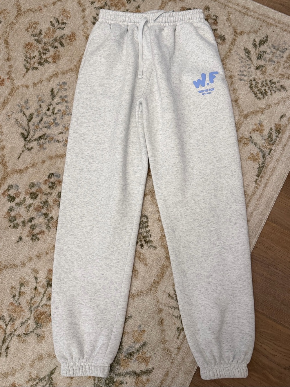 White Fox Sweatpants Fleece Joggers